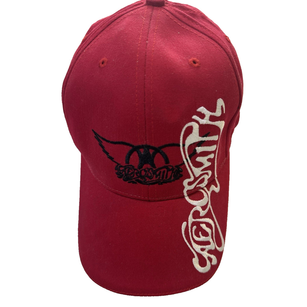 Bio Domes, Aerosmith- O Yeah- Red Cap/Hat 56CM/Regular Embroidered Logo VTG